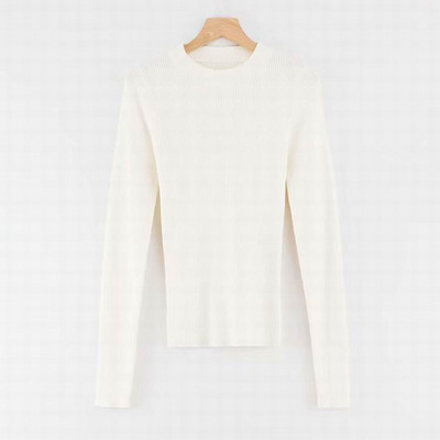 Μοντέρνο γυναικείο πουλόβερ με χαμηλό περιλαίμιο - σε διάφορα χρώματα