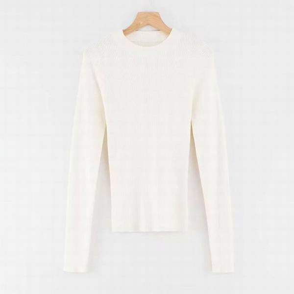 Μοντέρνο γυναικείο πουλόβερ με χαμηλό περιλαίμιο - σε διάφορα χρώματα