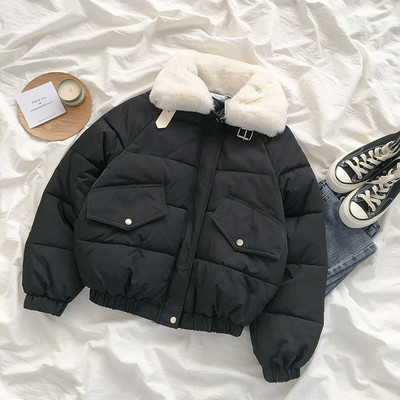 Γυναικείο χειμωνιάτικο μπουφάν με μεγάλη περιλαίμιο και απαλή επένδυση