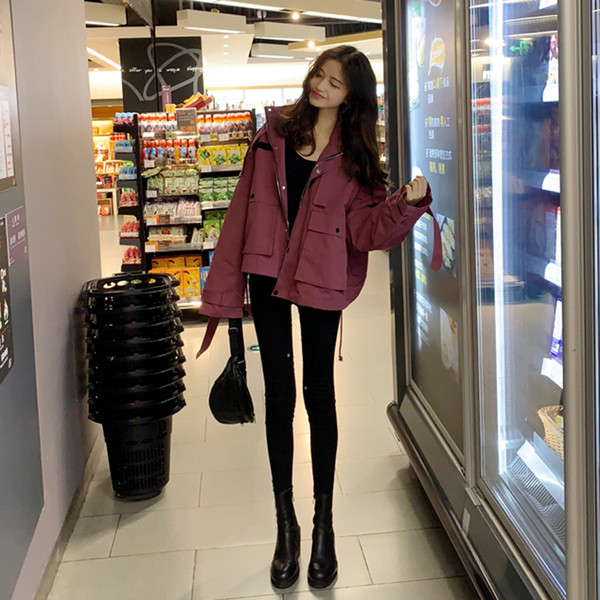 Jachetă lată de primăvară-toamnă în bej și violet