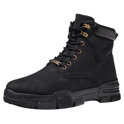 Νέο μντέλο χειμωνιάτικα ανδρικά παπούτσια με κορδόνια και σκληρή σόλα σε καφέ και μαύρο χρώμα