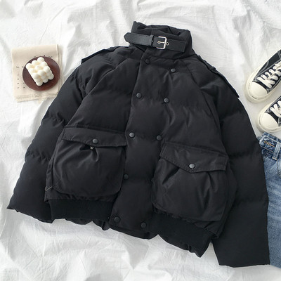 Női alkalmi kabát gombokkal és zsebbel barna és fekete színben