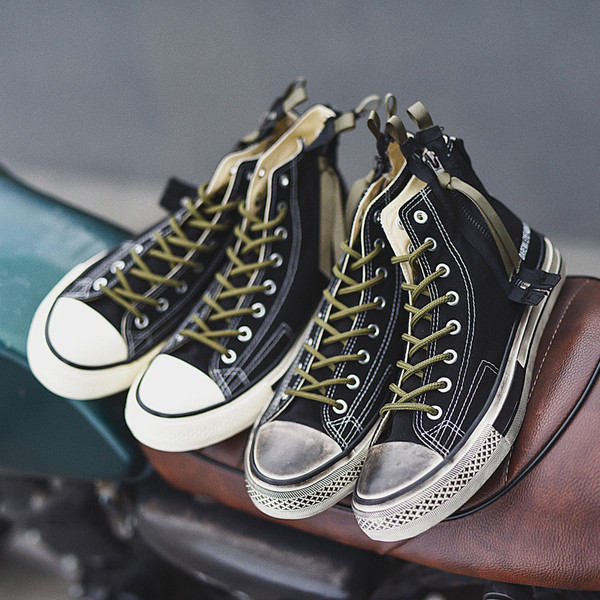 NOUL model de adidasi casual barbatesti cu sireturi si fermoar in doua culori