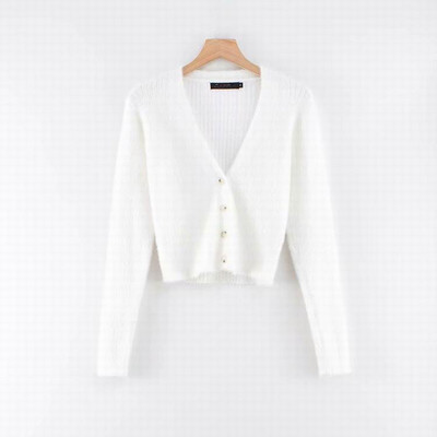 Νέο μοντέλο γυναικεία ζακέτα με κουμπιά και μακριά μανίκια σε λευκό, πράσινο, μπλε και κόκκινο χρώμα