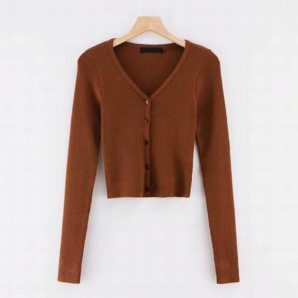 Vesta casual de dama model nou cu nasturi si decolteu spitz