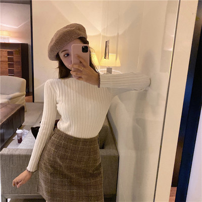 Γυναικείο πουλόβερ με ψηλό γιακά σε πολλά χρώματα