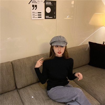 Γυναικείο πουλόβερ με ψηλό γιακά σε πολλά χρώματα