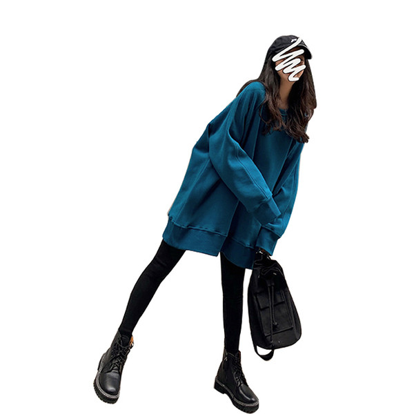 Μακρύ και φαρδύ φούτερ σε διάφορα χρώματα