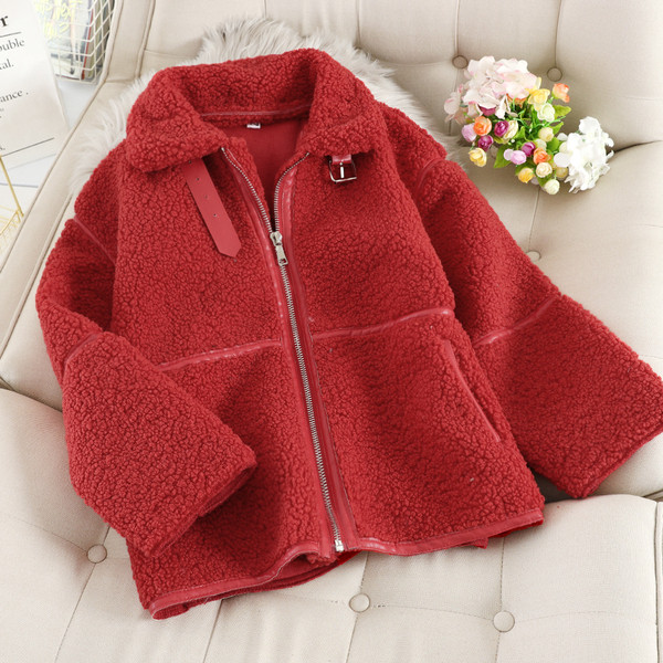 Modern női rövid kabát cipzárral és gallérral, négy színben