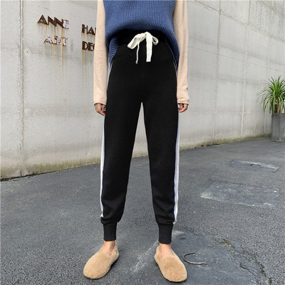 Μακρύ σπορ παντελόνι με γκρι και μαύρο χρώμα