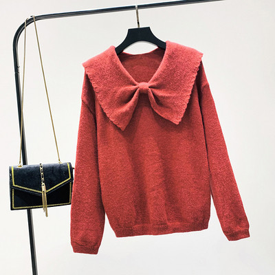 Νέο μοντέλο μοντέρνο γυναικείο πουλόβερ σε κόκκινο, καφέ και λευκό χρώμα