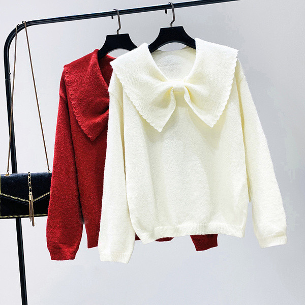 Νέο μοντέλο μοντέρνο γυναικείο πουλόβερ σε κόκκινο, καφέ και λευκό χρώμα