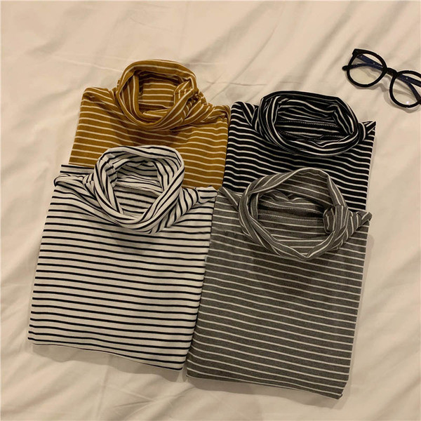 Bluza de dama in dungi cu guler polo in mai multe culori