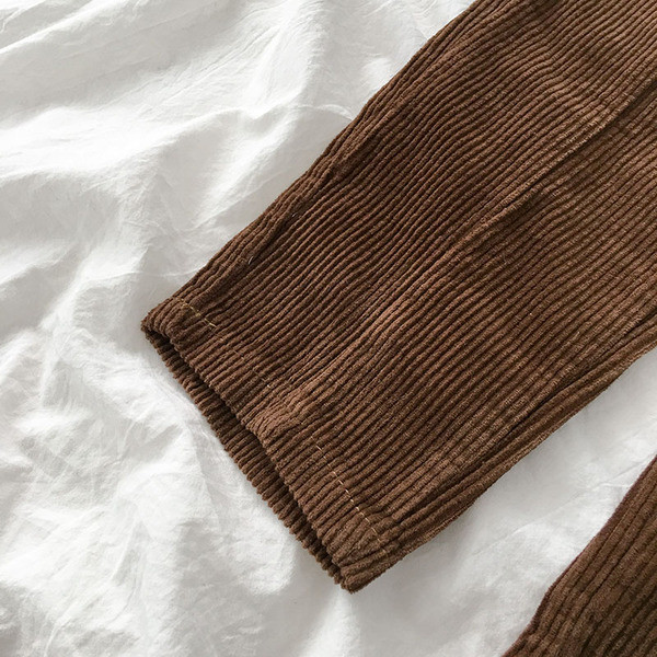 Pantaloni moderni de dama din catifea cu talie inalta in trei culori