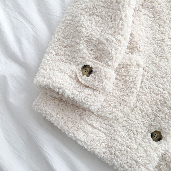 Palton casual de dama cu guler inalt si nasturi in alb si albastru