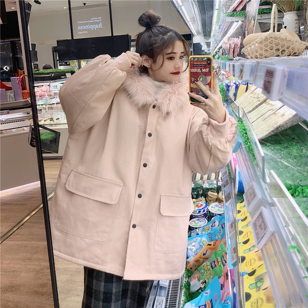 Bézs színű széles tavaszi-őszi kabát, kapucnival