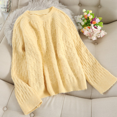 Casual γυναικείο πουλόβερ με στρογγυλόηλαιμόκοψη σε διάφορα χρώματα