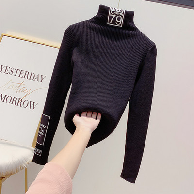 Modern női pulóver magas gallérral több színben