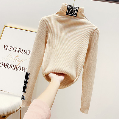 Modern női pulóver magas gallérral több színben