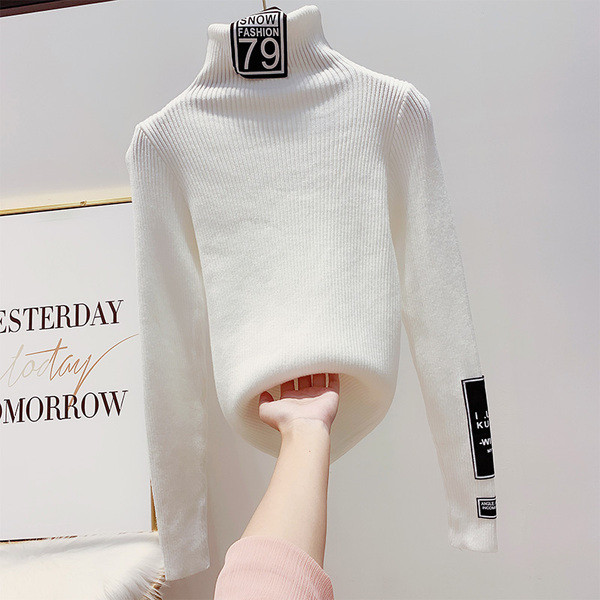 Modern női pulóver magas gallérral több színben