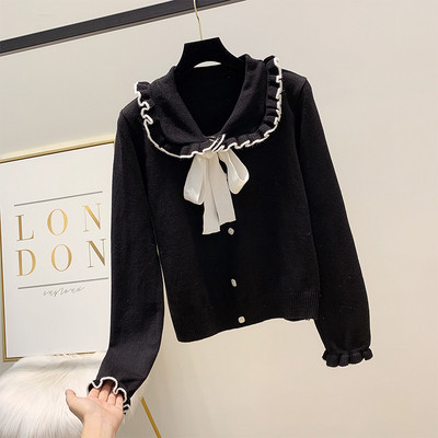 Μοντέρνο  γυναικείο πουλόβερ γυναικών με κορδέλα σε διάφορα χρώματα