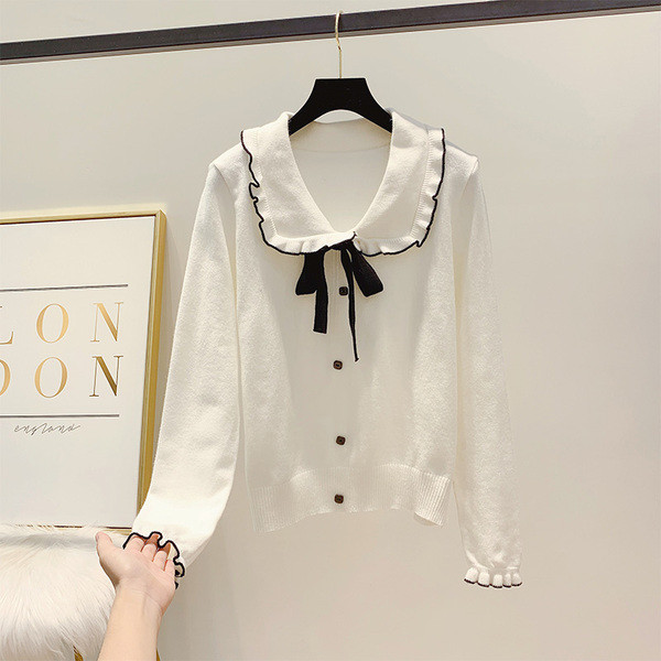 Μοντέρνο  γυναικείο πουλόβερ γυναικών με κορδέλα σε διάφορα χρώματα