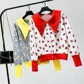 Cardigan de dama model nou cu model in alb, negru si gri