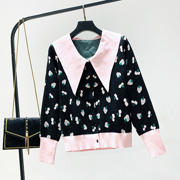 Cardigan de dama model nou cu model in alb, negru si gri