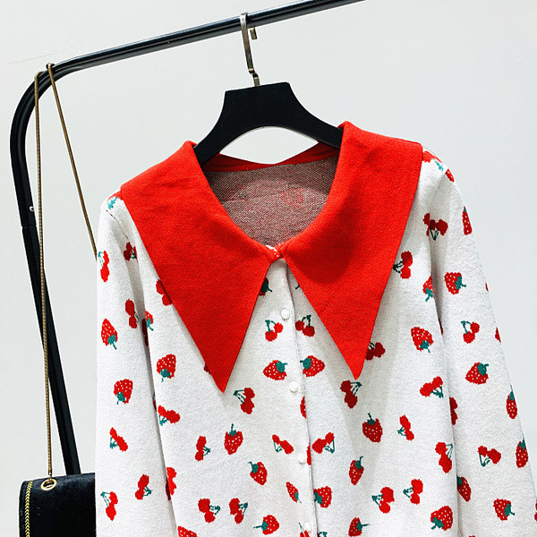 Cardigan de dama model nou cu model in alb, negru si gri