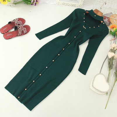 Rochie casual de dama cu maneci lungi si ochiuri in mai multe culori