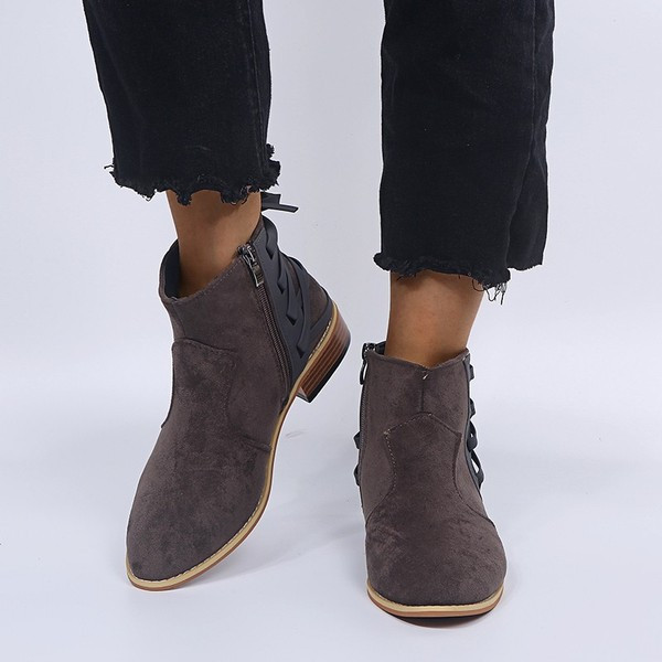 Ghete de dama moderne cu fermoar si model animal in patru culori