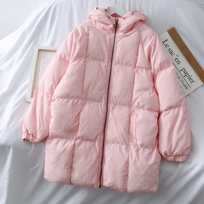 Geaca lunga de dama moderna cu fermoar si gluga in trei culori