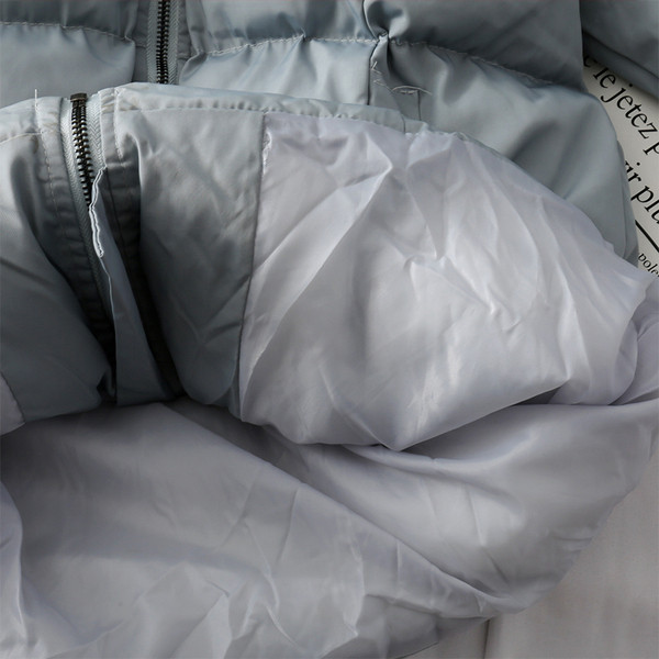 Geaca lunga de dama moderna cu fermoar si gluga in trei culori