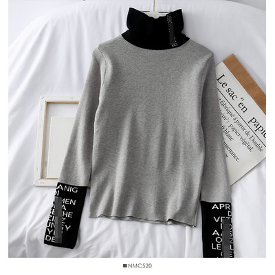 Bluză casual de damă cu guler polo și inscripție în trei culori