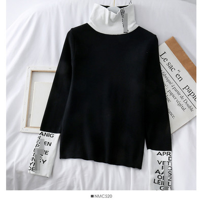 Bluză casual de damă cu guler polo și inscripție în trei culori