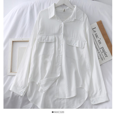 Μοντέρνο γυναικείο πουκάμισο με κουμπιά και κλασικό γιακά σε διάφορα χρώματα