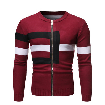 Napi férfi pulóver cipzárral és O-nyakkal, három színben