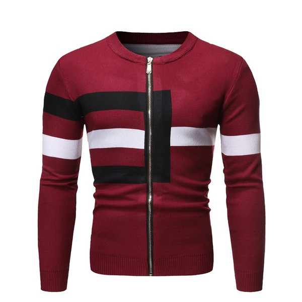 Napi férfi pulóver cipzárral és O-nyakkal, három színben