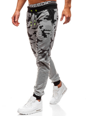 Ежедневен мъжки панталон с камуфлажен десен в два цвята