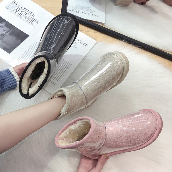 Γυναικείες μπότες φθινοπώρου-χειμώνα με απαλή επένδυση σε διάφορα χρώματα