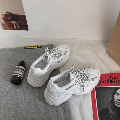 Casual γυναικεία παπούτσια με πολύχρωμους δεσμούς