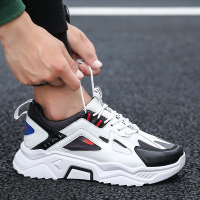 Αθλητικά ανδρικά παπούτσια σε πορτοκαλί, λευκό και μαύρο χρώμα