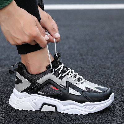 Αθλητικά ανδρικά παπούτσια σε πορτοκαλί, λευκό και μαύρο χρώμα