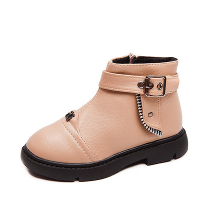 Cizme copii din piele ecologica pentru fete in trei culori cu decor metalic