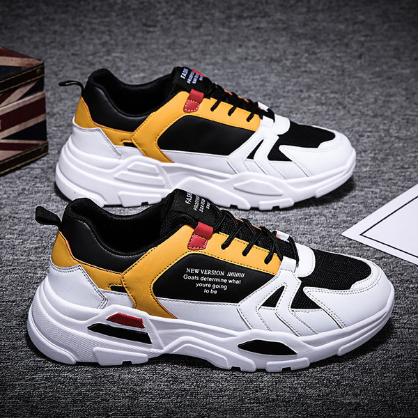 Καθημερινά αθλητικά ανδρικά παπούτσια με κορδόνια και σκληρή σόλα σε τρία χρώματα