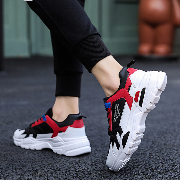 Καθημερινά αθλητικά ανδρικά παπούτσια με κορδόνια και σκληρή σόλα σε τρία χρώματα