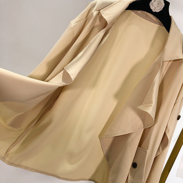 Jachetă scurtă subțire de primăvară-toamnă de culoare bej