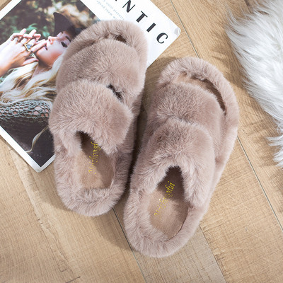 Γυναικείες παντόφλες σε μαύρο, μπεζ και λευκό χρώμα