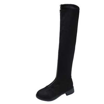 Κομψές έκο δερμάτινες μπότες με φερμουάρ σε δύο χρώματα