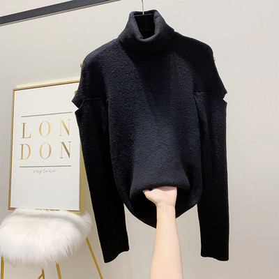 Modern női pulóver gombokkal több színben